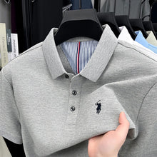 Load image into Gallery viewer, 100% pure cotton high-end brand men's short sleeve polo shirt summer fashion original pony embroidery golf Paul  casual T-shirt
