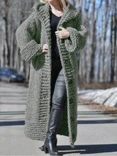 Load image into Gallery viewer, Long Cardigan Tassel Women Sweater Knit Black Oversized Cardigan Long Sleeve Top Korean Fashion Tops Autumn Winter Clothes Women
