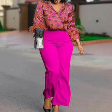 Load image into Gallery viewer, 2 Piece Women Sets 2025 New Arrival Plus Size Spring Summer Matching Sets Print Two Pieces Sets Top Pants Suits Outfits Clothing
