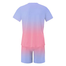 Load image into Gallery viewer, Men&#39;S Summer Suit Short-Sleeved T-Shirt Top Loose Shorts Pure Cotton Letter Print Round Neck Outdoor Breathable Casual Men Wear
