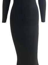 Load image into Gallery viewer, Elegant Women s Long Sleeve Round Neck Solid Color Maxi Dress with  Fit Design for Casual and Home Wear
