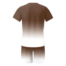 Load image into Gallery viewer, Men&#39;S Summer Suit Short-Sleeved T-Shirt Top Loose Shorts Pure Cotton Letter Print Round Neck Outdoor Breathable Casual Men Wear
