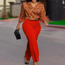 Load image into Gallery viewer, 2 Piece Women Sets 2025 New Arrival Plus Size Spring Summer Matching Sets Print Two Pieces Sets Top Pants Suits Outfits Clothing
