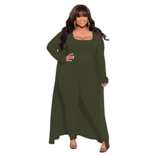 Load image into Gallery viewer, Plus Size L-5XL Women&#39;s Casual Set Long-sleeved Jacket Pants Undershirt 3 Piece Suit Knitwear Tracksuits Sweatsuits Outfits
