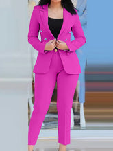 Load image into Gallery viewer, Women Two Pieces Pant Suits, Spring Autumn Loungewear Solid Fashion Matching Sets, 2023 Cardigan Top Pencil Pants Ladies Outfit
