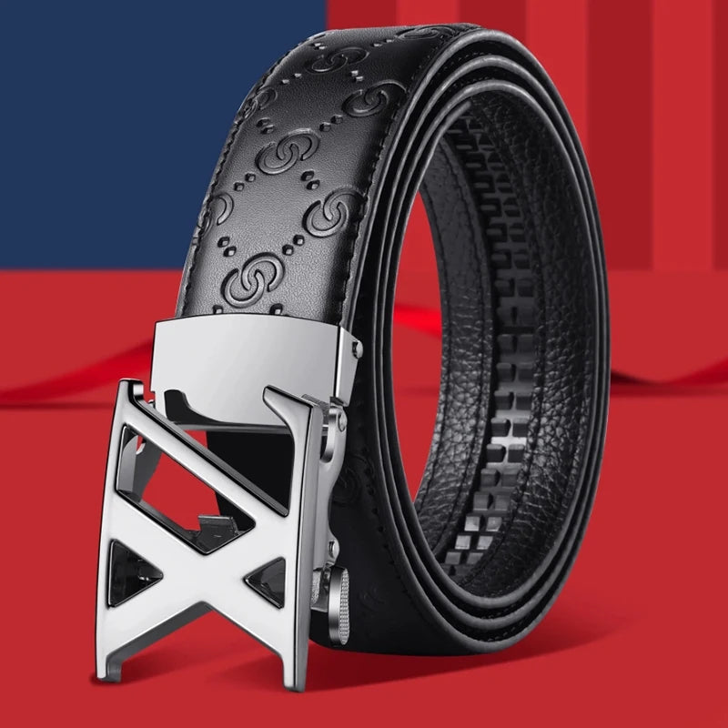 Men's belt v luxury high-end l business alloy buckle belt high-quality leather v soft belt matched with suit pants v and jeans