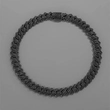 Load image into Gallery viewer, New Iced Out Crystal Full Black Hip Hop Men Women Choker Necklace Cool Box Clasp Curb Miami Cuba Chain Rapper Jewelry 40cm
