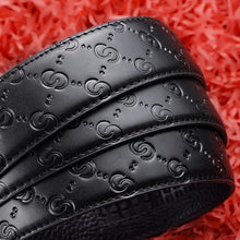 Load image into Gallery viewer, Men&#39;s belt v luxury high-end l business alloy buckle belt high-quality leather v soft belt matched with suit pants v and jeans
