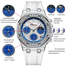 Load image into Gallery viewer, New CHENXI Watches Women Sport Fashion Casual Quartz Wristwatches Waterproof Moon Phase Chronograph Clock Ladies Watches Elegant
