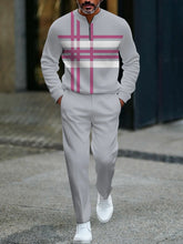 Load image into Gallery viewer, 2025 New 3D Printed Half Zipper Men Long Sleeve Long Pants Set Zipper Closure Comfortable Fit Fashion Casual Outfit
