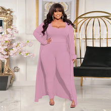 Load image into Gallery viewer, Plus Size L-5XL Women&#39;s Casual Set Long-sleeved Jacket Pants Undershirt 3 Piece Suit Knitwear Tracksuits Sweatsuits Outfits

