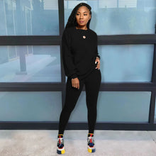 Load image into Gallery viewer, two piece set women 2 piece set stacked leggings clothes for women outfits stacked pants tracksuit female fall clothes
