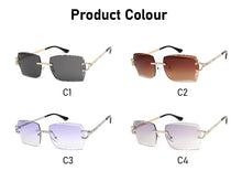 Load image into Gallery viewer, Fashion Rimless Square Sunglasses Vintage Diamond Brand Design Cut Lens Sun Glasses Men Women Metal Frame Luxury UV400 Eyewear
