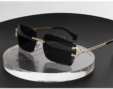 Load image into Gallery viewer, Fashion Rimless Square Sunglasses Vintage Diamond Brand Design Cut Lens Sun Glasses Men Women Metal Frame Luxury UV400 Eyewear

