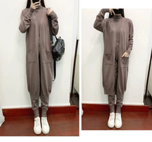 Load image into Gallery viewer, Fashion Women Sweater 3 Piece Set Tracksuit Spring Autumn Long Cardigan Coat + Half Turtleneck Vest + Pants Knitted Suits Outfit
