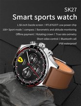 Load image into Gallery viewer, LIGE New GPS Smart Watch Men Outdoor Compass Sport Fitness Bracelet Bluetooth Call Clock Waterproof NFC Steel Smartwatch For Men
