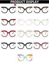 Load image into Gallery viewer, 2023 Ins Rainbow Frame Fashion Retro Round Anti Blue Light Women Glasses Vintage Oversized Colourful Frame Clear Eyeglasses
