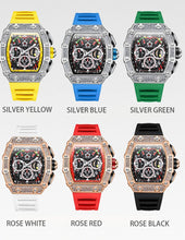 Load image into Gallery viewer, 2022 New Men&#39;s Automatic Mechanical Watch ONOLA Fashion Unique Luxury Diamond Inlaid Design Waterproof Silicon Tape Watches Men
