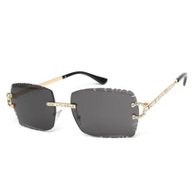 Load image into Gallery viewer, Fashion Rimless Square Sunglasses Vintage Diamond Brand Design Cut Lens Sun Glasses Men Women Metal Frame Luxury UV400 Eyewear
