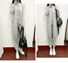 Load image into Gallery viewer, Fashion Women Sweater 3 Piece Set Tracksuit Spring Autumn Long Cardigan Coat + Half Turtleneck Vest + Pants Knitted Suits Outfit
