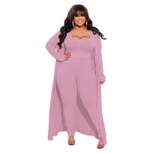 Load image into Gallery viewer, Plus Size L-5XL Women&#39;s Casual Set Long-sleeved Jacket Pants Undershirt 3 Piece Suit Knitwear Tracksuits Sweatsuits Outfits
