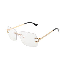 Load image into Gallery viewer, Fashion Rimless Square Sunglasses Vintage Diamond Brand Design Cut Lens Sun Glasses Men Women Metal Frame Luxury UV400 Eyewear
