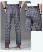 Load image into Gallery viewer, Luxury Brand Men&#39;s Stripe Plaid Casual Pants Men Army Green Four Seasons High Quality Business Trousers Men&#39;s Slim Straight Pant
