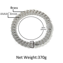 Load image into Gallery viewer, THE BLING KING Heavy 24mm Bubble Cuban Link Necklace For Men Micro Paved Cubic Zirconia Chain Deluxe Choker Rock Hip Hop Jewelry
