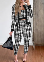 Load image into Gallery viewer, 3 Piece Sets Outfits Vest Tops Streetwear Cardigan Coats Street Hipster Pants Sets Women Skinny Trousers Leggings
