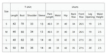 Load image into Gallery viewer, Summer Women Slim-fit T-Shirts &amp; Shorts 2 Pieces Set Simple Hearts Pattern Prints Crop Tops Fashion High Elastic Soft Clothes
