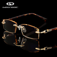 Load image into Gallery viewer, BEGREAT Luxury Designer Reading Glasses Rimless Diamond Cutting Frame Square Reader Glasses Men Women Presbyopia Anti-blue Light
