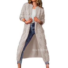 Load image into Gallery viewer, Women Knit Long Cardigan Sweaters Full Sleeved Spliced Casual Jumpers Dot V Neck Thick Warm Sweater Autumn Winter 2024

