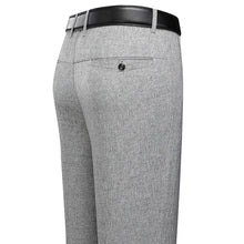 Load image into Gallery viewer, Mens Trousers Business Casual Pants Summer Autumn Dress Straight Pants Elastic Black Grey Loose Formal Pants
