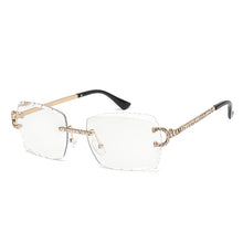 Load image into Gallery viewer, Fashion Rimless Square Sunglasses Vintage Diamond Brand Design Cut Lens Sun Glasses Men Women Metal Frame Luxury UV400 Eyewear
