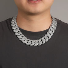 Load image into Gallery viewer, THE BLING KING Heavy 24mm Bubble Cuban Link Necklace For Men Micro Paved Cubic Zirconia Chain Deluxe Choker Rock Hip Hop Jewelry
