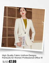 Load image into Gallery viewer, High Quality Fabric Women Formal Business Suits with Pants and Jackets Coat OL Style Elegant Professional Pantsuits Trousers Set
