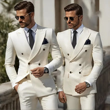 Load image into Gallery viewer, Men&#39;s Business Casual Suit Set Two-Piece Suit Set Made in China Casual Formal Wear Italian Style Gentleman&#39;s Runway Style
