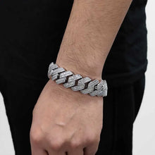 Load image into Gallery viewer, 20mm 2 Rows Rectangle CZ Iced Out Miami Cuban Link Chain Bling 5A Zircon Stone Hip Hop Jewelry Necklace For Men Gift
