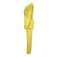 Load image into Gallery viewer, Autumn Winter 2 Piece Outfits for Women Blazer Jackets High Waisted Straight Leg Pants Suits Set Business Casual Office
