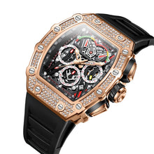 Load image into Gallery viewer, 2022 New Men&#39;s Automatic Mechanical Watch ONOLA Fashion Unique Luxury Diamond Inlaid Design Waterproof Silicon Tape Watches Men
