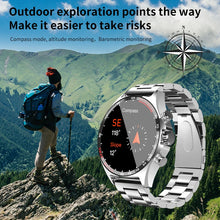 Load image into Gallery viewer, LIGE New GPS Smart Watch Men Outdoor Compass Sport Fitness Bracelet Bluetooth Call Clock Waterproof NFC Steel Smartwatch For Men

