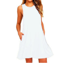 Load image into Gallery viewer, Women&#39;s Summer Casual Swing T-Shirt Dresses Beach Cover Up With Pockets Plus Size Loose T-shirt Dress
