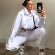 Load image into Gallery viewer, Fall Winter 2025 New Women's Hoodies Two Piece Set - Oversized Hoodie Sweatpants Sportswear Suit |Casual Sweatshirt Trouser Set
