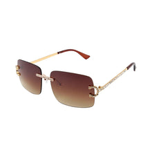 Load image into Gallery viewer, Fashion Rimless Square Sunglasses Vintage Diamond Brand Design Cut Lens Sun Glasses Men Women Metal Frame Luxury UV400 Eyewear
