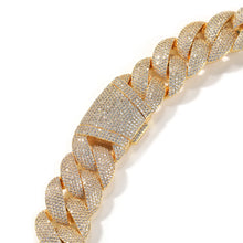 Load image into Gallery viewer, THE BLING KING Heavy 24mm Bubble Cuban Link Necklace For Men Micro Paved Cubic Zirconia Chain Deluxe Choker Rock Hip Hop Jewelry
