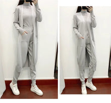 Load image into Gallery viewer, Fashion Women Sweater 3 Piece Set Tracksuit Spring Autumn Long Cardigan Coat + Half Turtleneck Vest + Pants Knitted Suits Outfit
