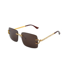 Load image into Gallery viewer, Fashion Rimless Square Sunglasses Vintage Diamond Brand Design Cut Lens Sun Glasses Men Women Metal Frame Luxury UV400 Eyewear
