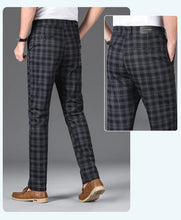 Load image into Gallery viewer, Luxury Brand Men&#39;s Stripe Plaid Casual Pants Men Army Green Four Seasons High Quality Business Trousers Men&#39;s Slim Straight Pant
