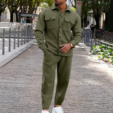 Load image into Gallery viewer, Autumn Winter Color Matching Zipper Tracksuit Hoodies Two-piece Tracksuit Casual Pants Men&#39;s Suit Long-Sleeved Hoodie+Pants
