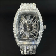 Load image into Gallery viewer, Luxury Gold Watches Men Brand MISSFOX Fashion Hip Hop lce Diamond Sun Pattern Literal Quartz Wristwatch Male Dropshipping Hot
